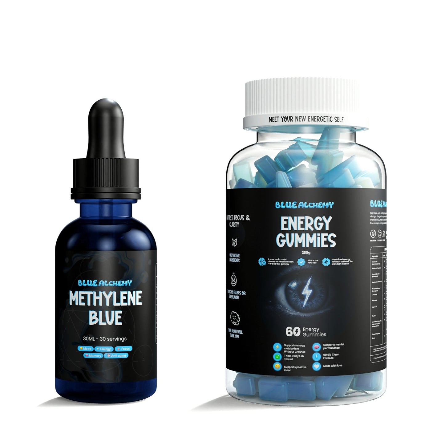 Methylene Blue 30ml + Energy Gummy bundle